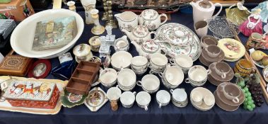 An Indian Tree pattern part dinner set, together with a Poole pottery part coffee set, model ships,