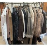 A collection of lady's coats and jackets including Tom Bowker, Robes De Rety, Luigis Diseno,