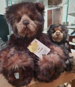 A pair of Limited edition Charlie Bears, exclusively designed by Isabelle Lee, including Wurve You,