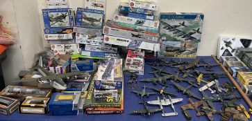 A quantity Airfix model aeroplanes together with other models,