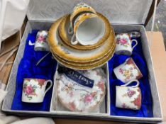 An Aynsley part coffee set and another part tea set