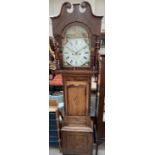 A 19th century oak Longcase clock,