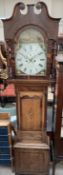 A 19th century oak Longcase clock,