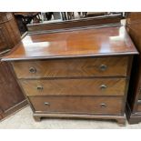A 20th century mahogany dressing chest,