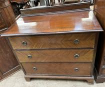 A 20th century mahogany dressing chest,