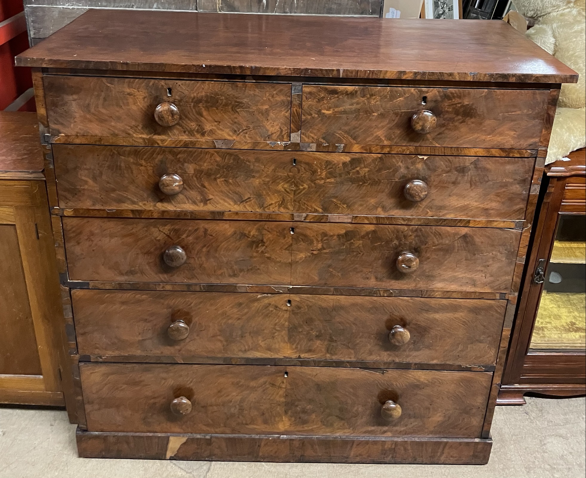 A Victorian mahogany chest,