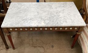 A modern French marble topped coffee table,