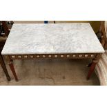 A modern French marble topped coffee table,