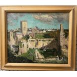 C L Colyn Thomson St Davids Pembs Oil on canvas Signed Inscribed verso 62 x 74.
