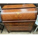 A reproduction French cylinder bureau,