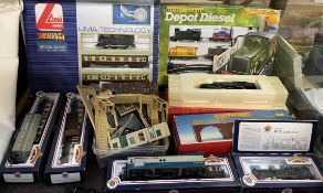 A Hornby Railways Depot Diesel train set together with a Lima train set, Hornby Locomotive,