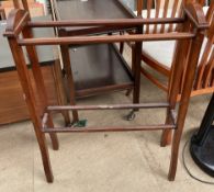 A mahogany towel rail,