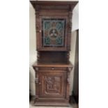 A 19th century Low Countries oak side cabinet,