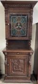 A 19th century Low Countries oak side cabinet,