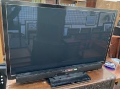 A Panasonic TX-P50GT30B flat screen television,