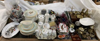 Assorted Wedgwood and Aynsley floral decorated bone china together with a Johnson Brothers part