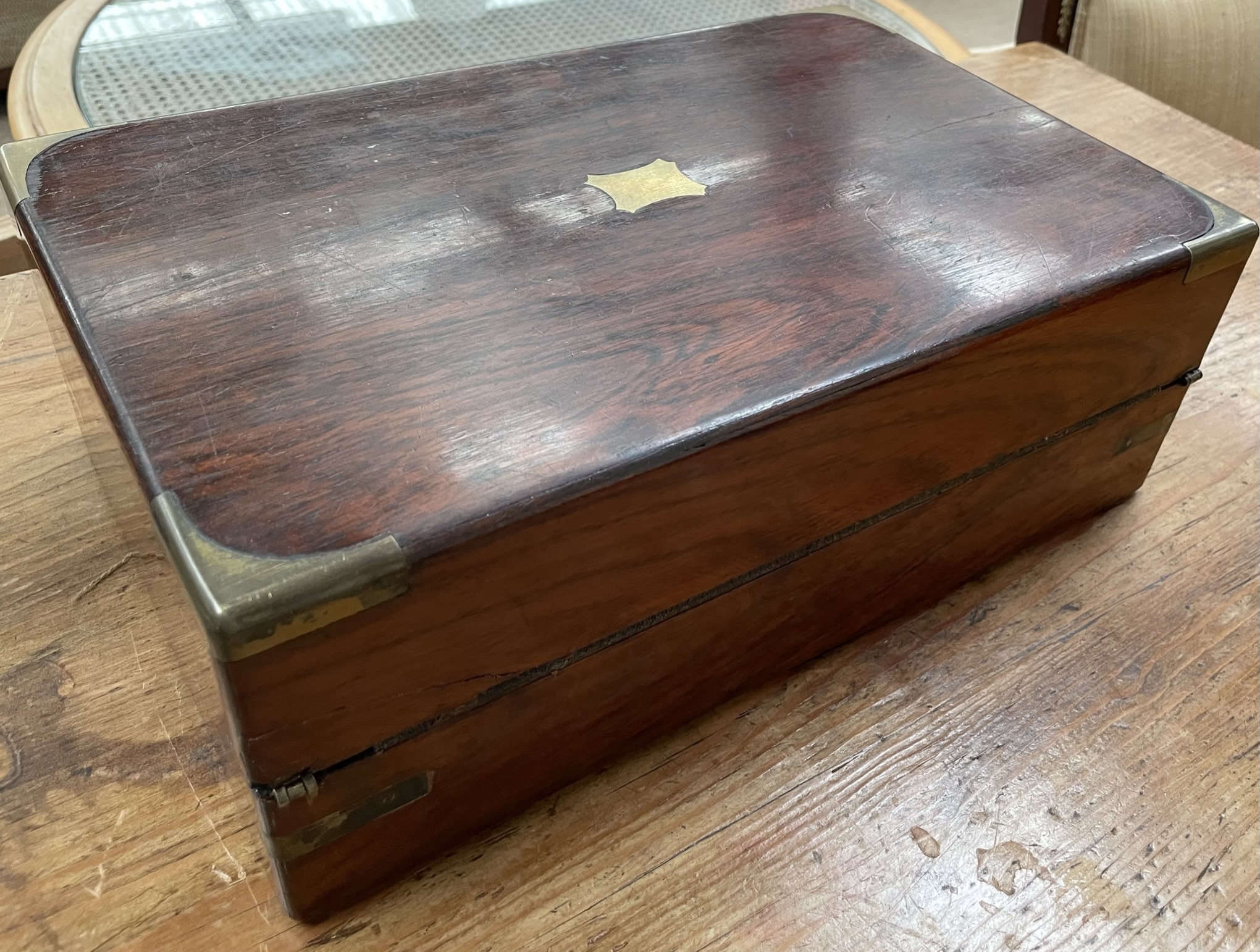 A Victorian rosewood lap top desk