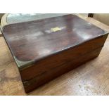 A Victorian rosewood lap top desk