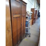 A 20th century oak wardrobe,