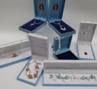 A collection of Newbridge silverware necklaces and bracelets various set with semi precious stones