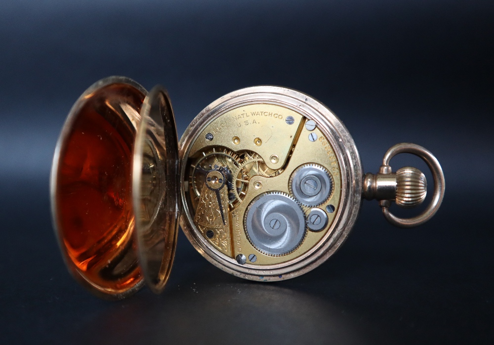 An Elgin gold plated hunter pocket watch together with a CH Moody gold plated open faced pocket - Bild 3 aus 3