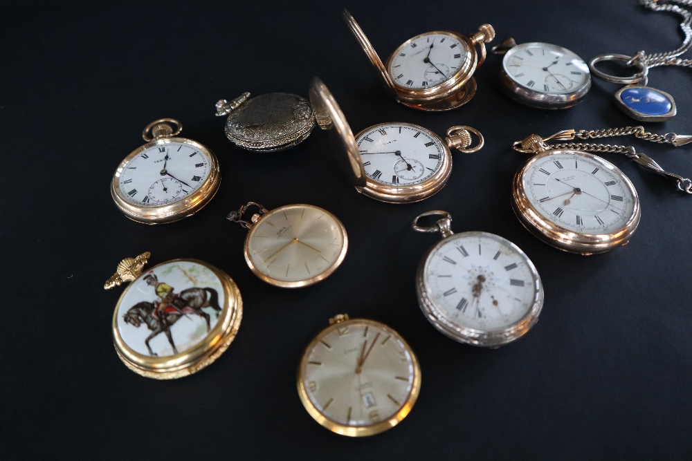 An Elgin gold plated hunter pocket watch together with a CH Moody gold plated open faced pocket - Bild 2 aus 3