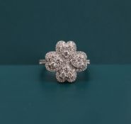 Gemporia - An 18ct gold diamond ring,