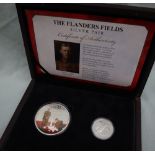 The Flanders Fields silver pair, including a 2015 $20 fine silver coin,