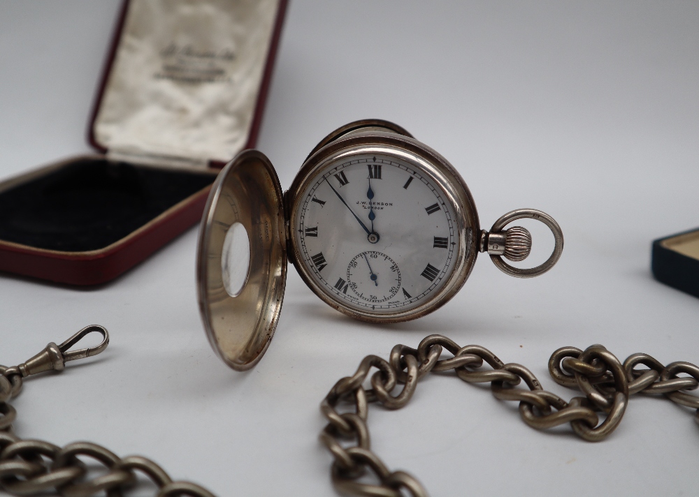 A George VI silver half hunter pocket watch, - Image 2 of 5