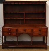 A 19th century South Wales oak dresser,