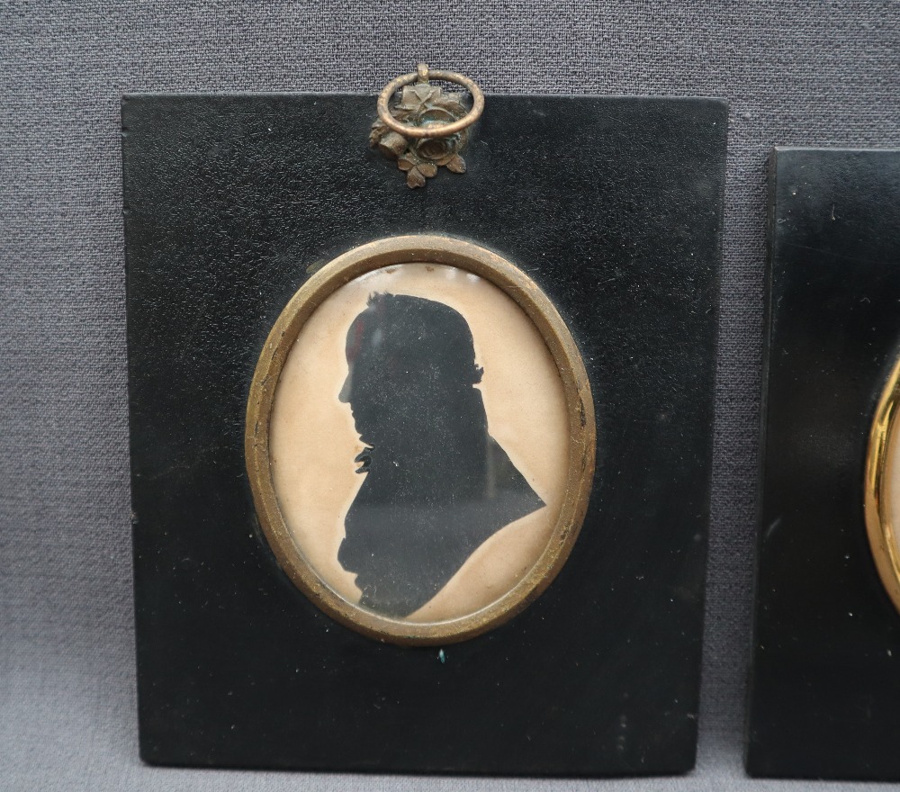 A silhouette of a lady in profile, 7 x 6cm, - Image 2 of 6