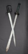 A sword with a steel pommel, rope twist handle and steel guard,