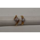 An 18ct gold diamond set ring,