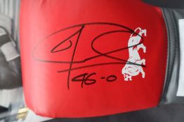 Boxing - Joe Calzaghe assorted items including a signed glove annotated bellow 46-0 indicating his