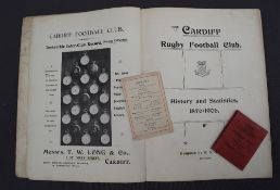 "The Cardiff Rugby Football Club History and Statistics 1876-1906" compiled by C.