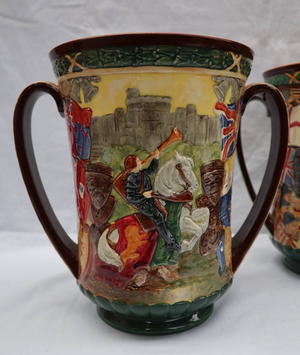 A Royal Doulton Loving cup for the coronation of George VI & Elizabeth, NO. - Image 8 of 12