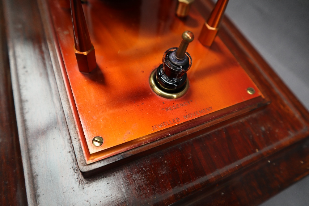 A Negretti and Zambra barograph, in a mahogany case with five bevelled glass panels, - Image 5 of 6