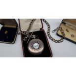 A George VI silver half hunter pocket watch,