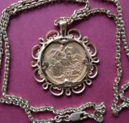 A Victorian gold sovereign, dated 1891, Melbourne Mint mark,