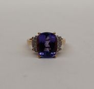 Gemporia - An 18ct gold Tanzanite and diamond Lorique ring,