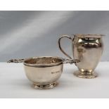A George V silver christening mug, of tapering form on a spreading foot, inscribed "Jack Dec 1927",