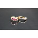 A spinel and diamond cluster ring,