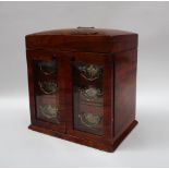 A Victorian walnut jewellery casket,