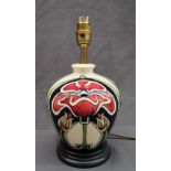 A Moorcroft pottery table lamp,