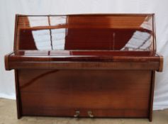 A Steinway & Sons Model Z upright piano, circa 1972, in a lacquered mahogany case, No.