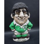 A John Hughes pottery Grogg of a Rugby player in Irish kit with no 9 to the reverse,