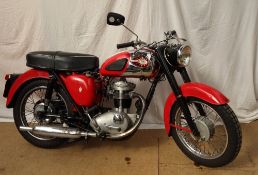 A BSA C15G 250cc motorcycle, in red, Engine number C15G2233, Frame Number C15G2233,