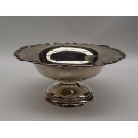 A George V silver pedestal bowl, with a flared rim and bowl on a spreading foot, Sheffield, 1924,