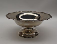 A George V silver pedestal bowl, with a flared rim and bowl on a spreading foot, Sheffield, 1924,