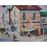 Cecil Rochfort Doyly-John A continental street scene Oil on board Signed 35 x 45cm ****Artists